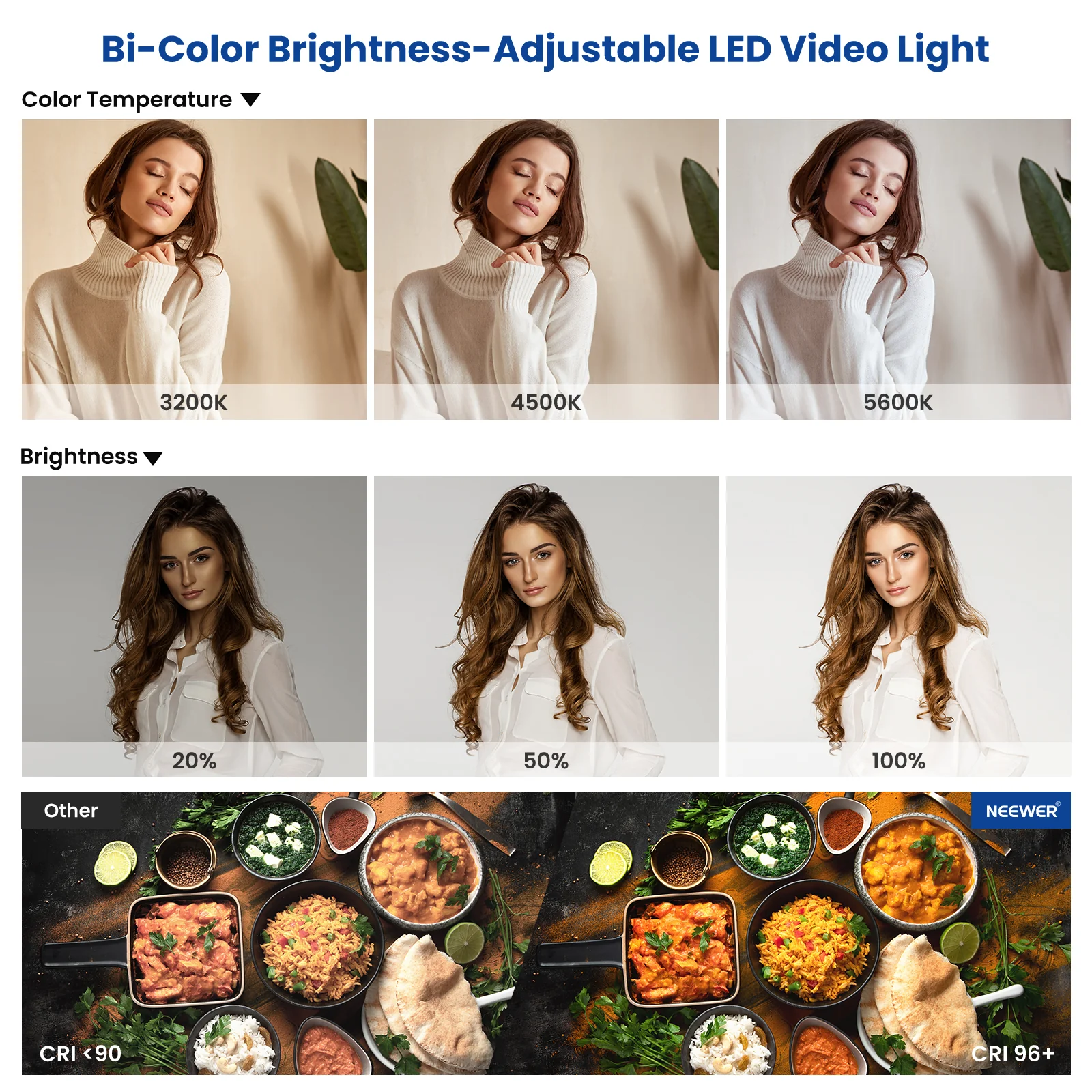 NEEWER NL660 Bi-Color LED Video Light - Image 5