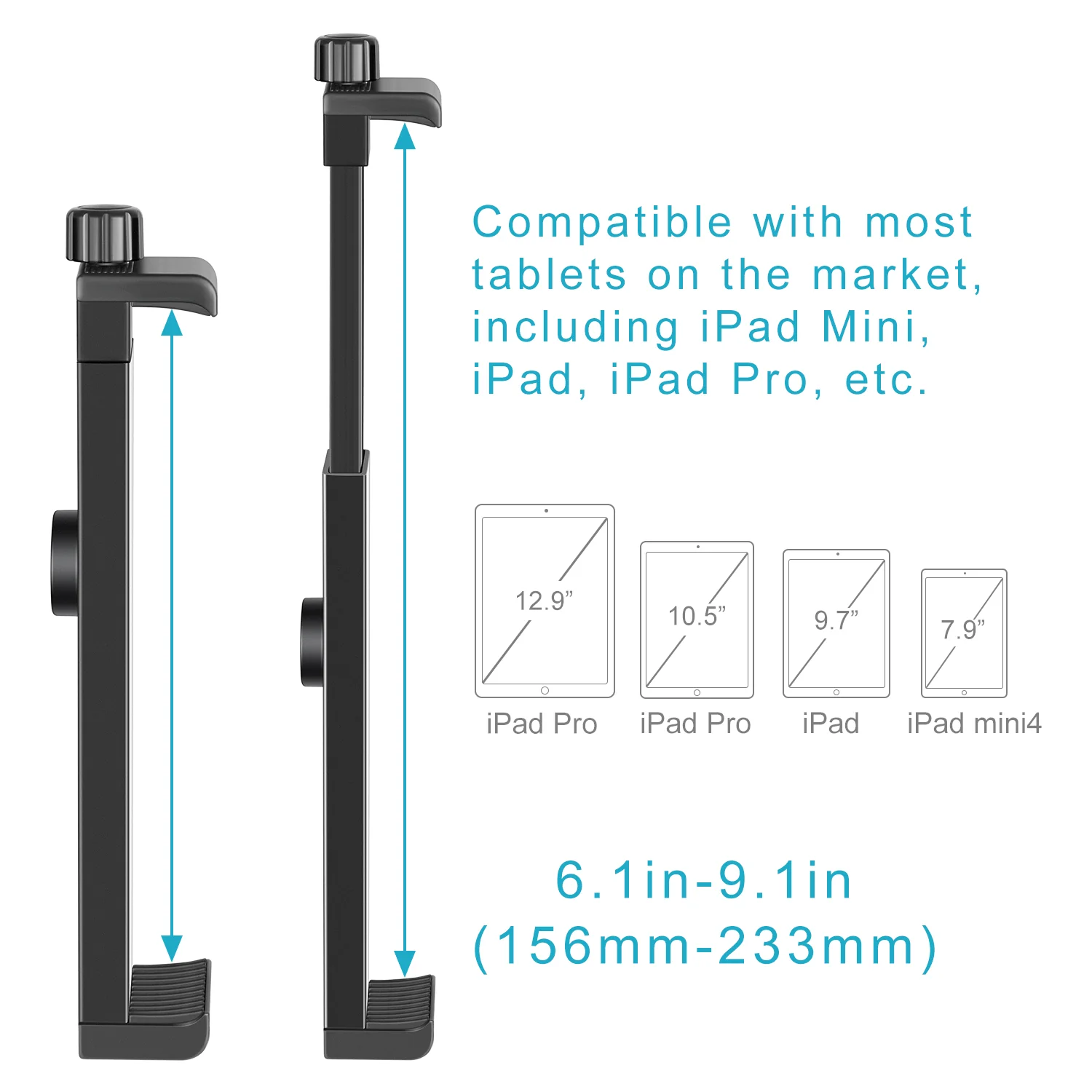 NEEWER 6.3-9.25 inch iPad Tablet Mount Holder - Image 4